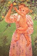 Mary Cassatt Baby Reaching for an Apple France oil painting reproduction
